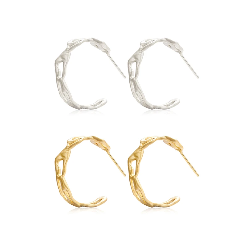 OINICIO/初印 铜合金耳饰 [新品]种子系列叶脉光影镂空耳圈耳饰女