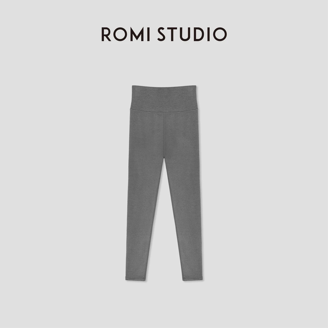 ROMI STUDIO“轻盈锁温”加绒高弹高士线裸感修身打底裤 RWCSXB2116