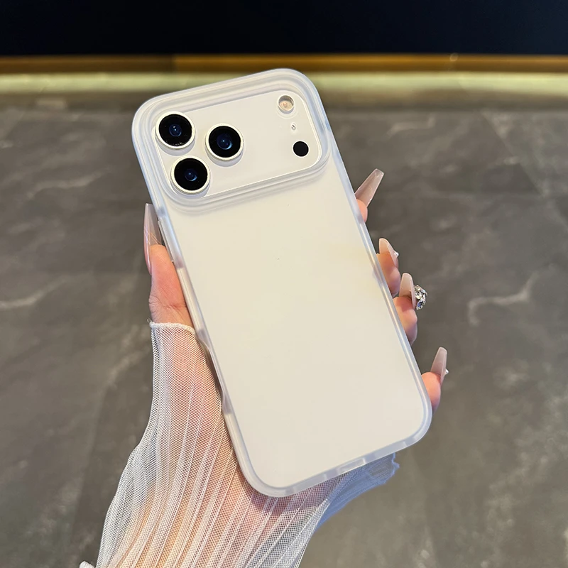 适用于iPhone17promax手机壳果冻色肤感磨砂加厚边框17Air防摔软