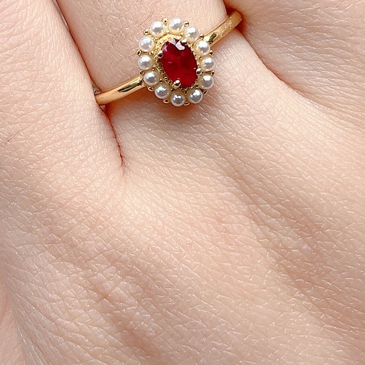 银S925镶嵌红宝石戒指