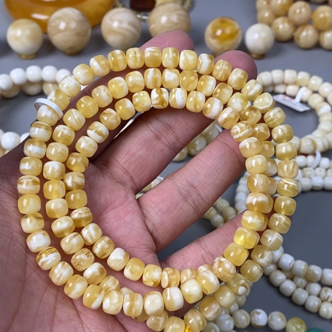 琥珀珠宝奇石未镶嵌8mm