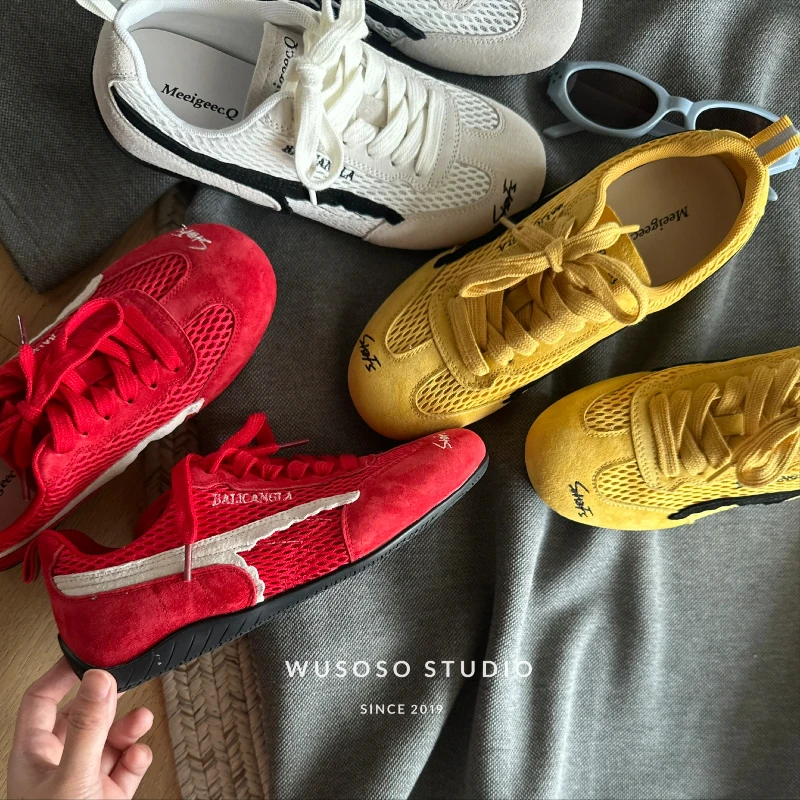 【soso】25ss｜rose同款美式复古透气网面阿甘德训赛车鞋