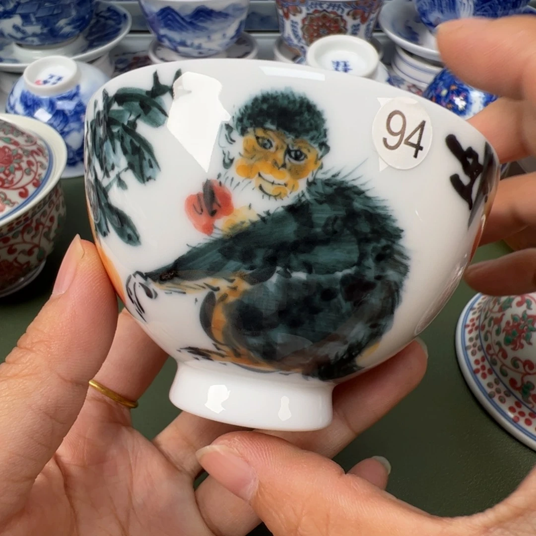 陶瓷景德镇纯手工纯手绘茶具木木94