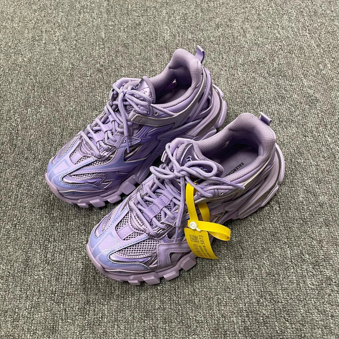 99新 Balenciaga/巴黎世家 圆头系带低帮老爹鞋  38码/5873
