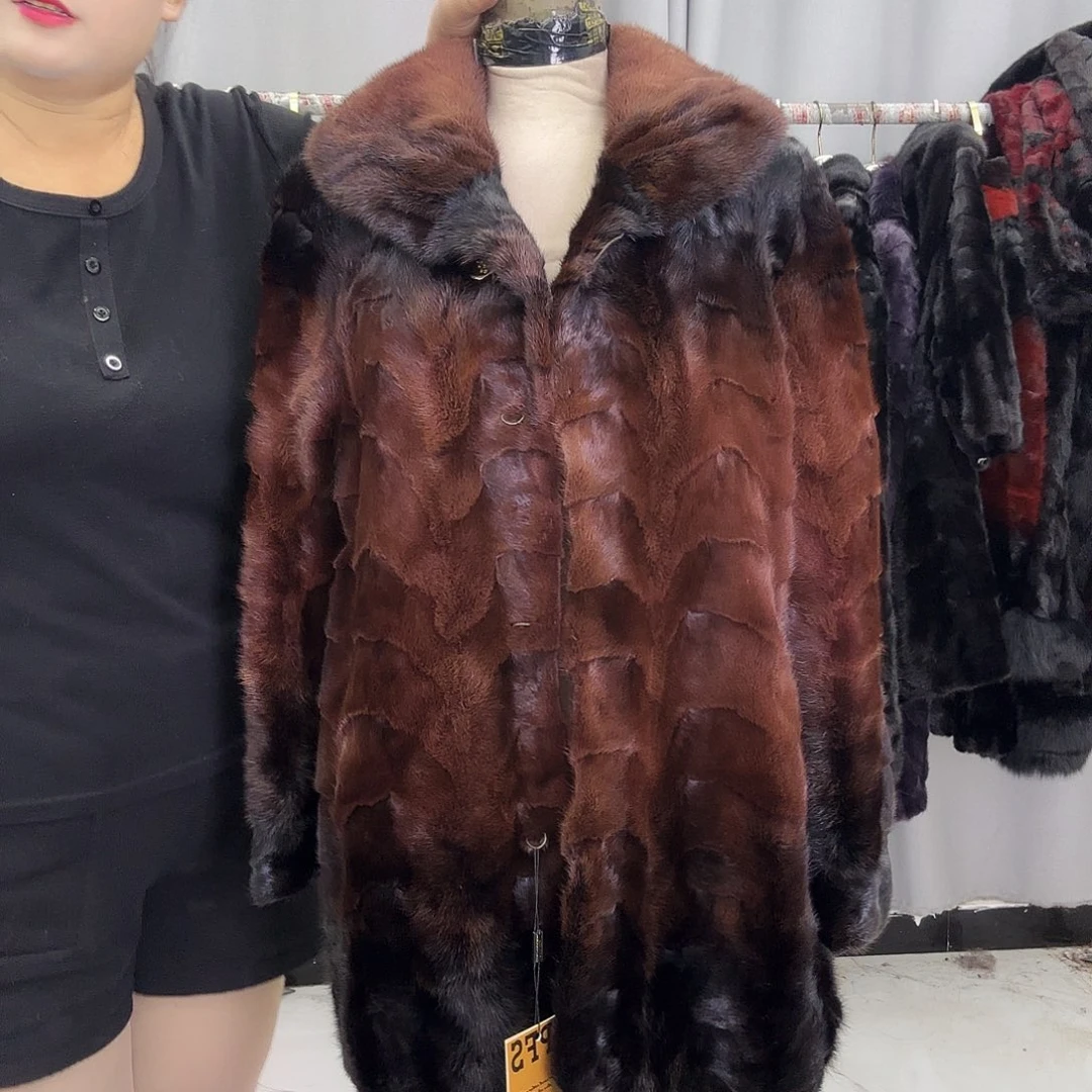 水貂拼貂真皮真毛
