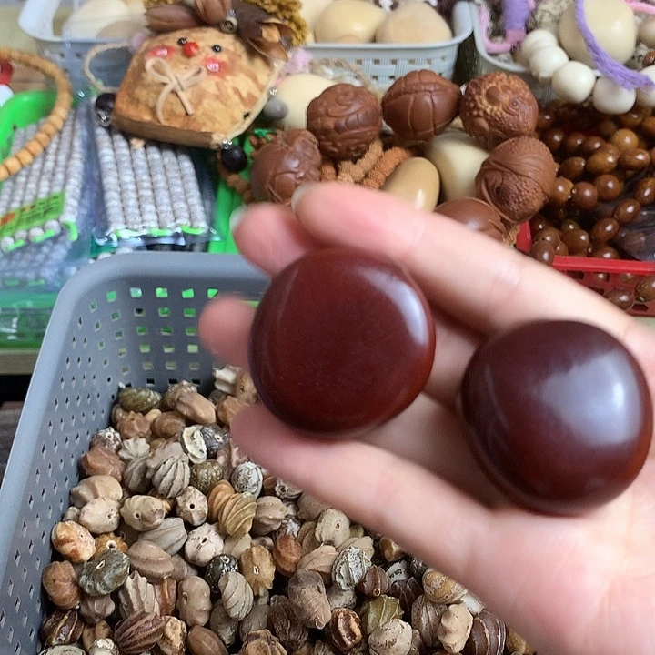 千眼菩提吊坠平安豆一对
