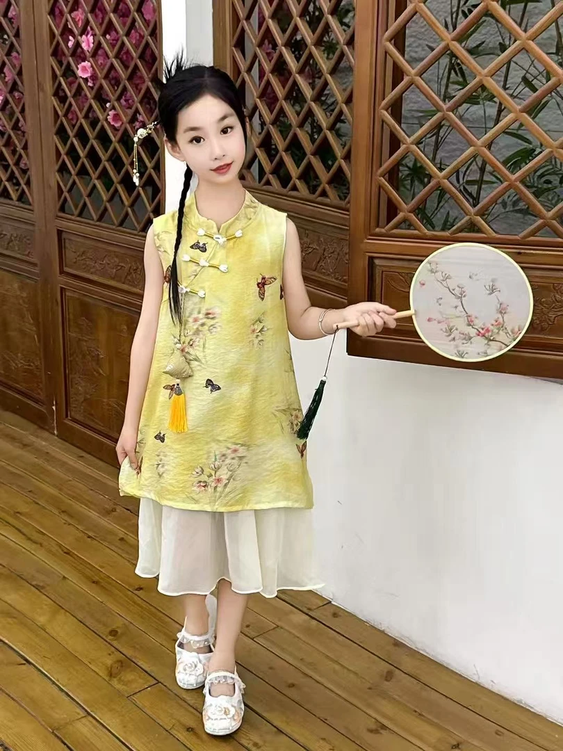 夏季儿童【-粽子-系列-旗袍连衣裙】洋气公主裙春款女童连衣裙