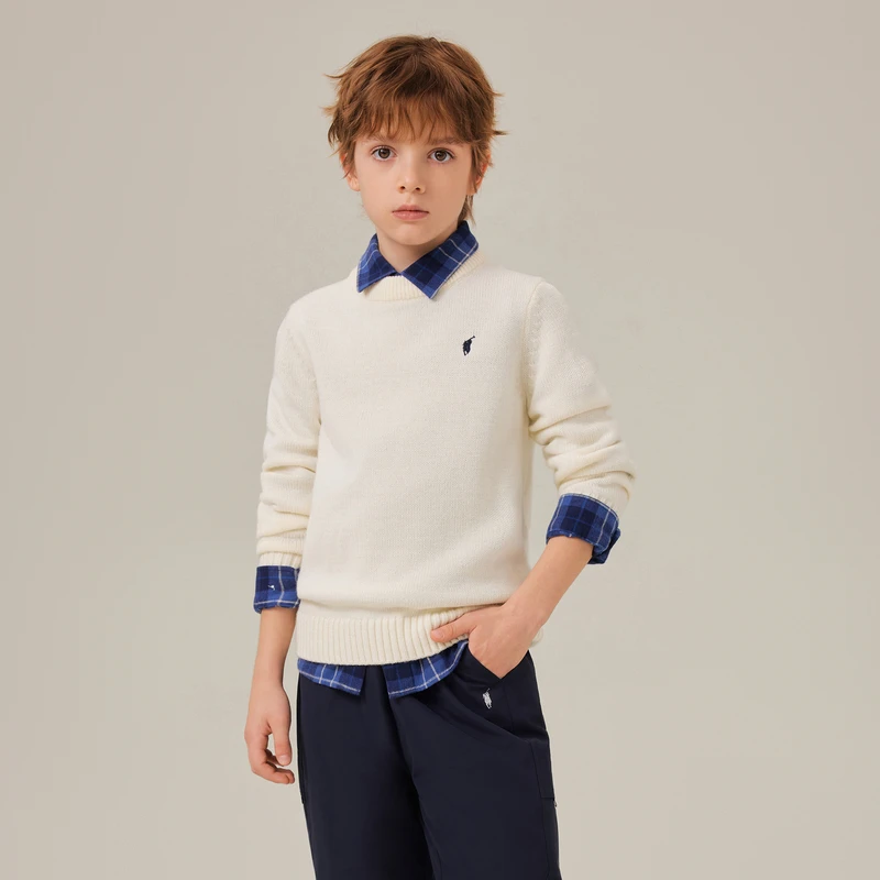 POLOWALK童装男童羊毛衫2025新品男童羊毛衫AMRW532B0011