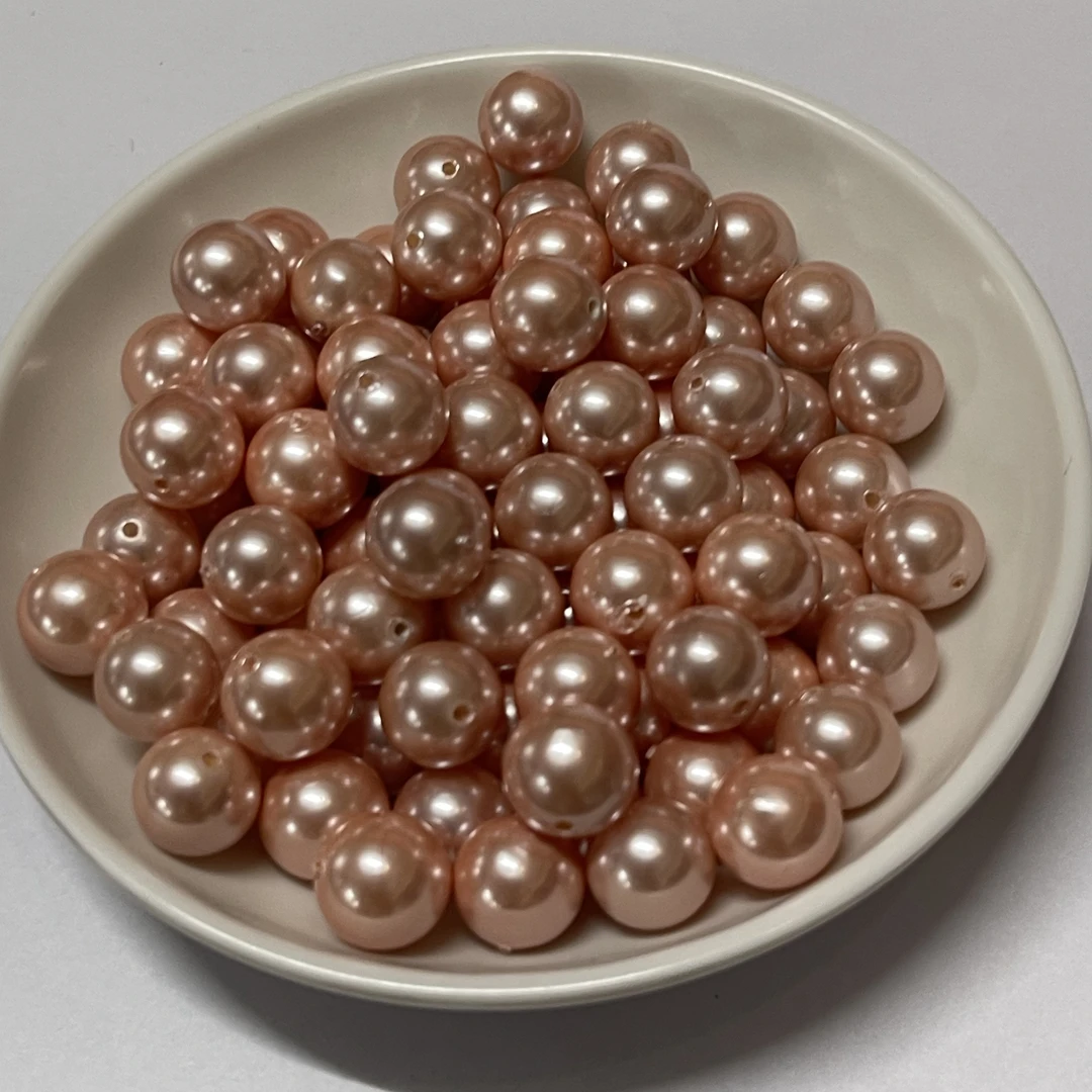 粉贝珠散珠A669 卡6MM 50颗 （赠弹力绳）