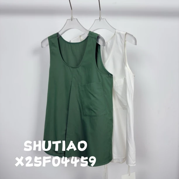 【SHUTIAO】2025夏季：新款小众设计款背心X25F04459