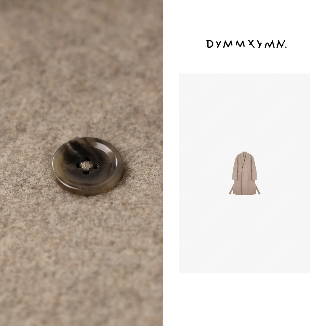 【DYMMXYMM】-马拉拉·时尚设计师百搭腰带一粒扣长款大衣-4FWP8095