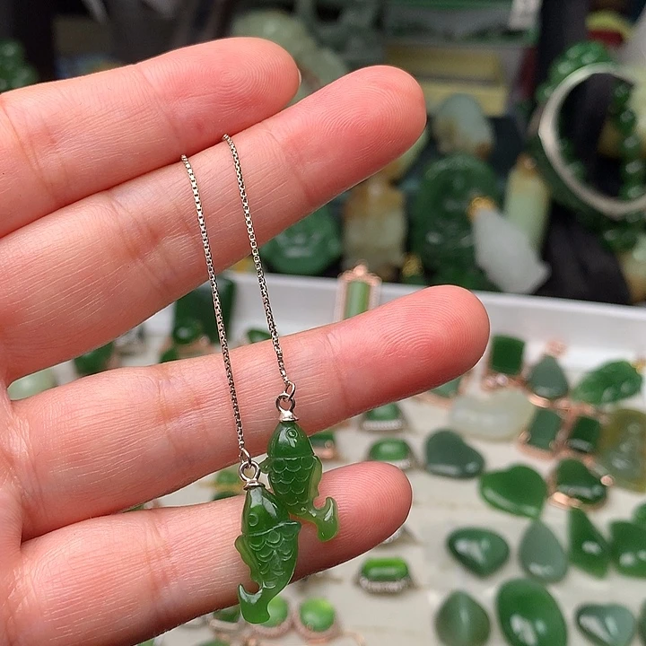 颈饰银S925镶嵌和田玉