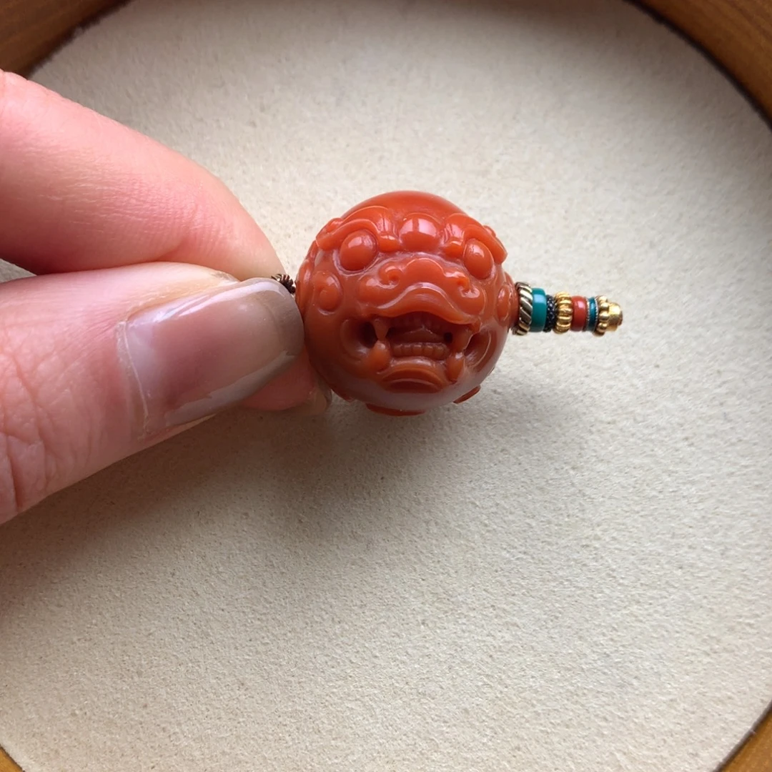 南红玛瑙未镶嵌保山天然原矿南红貔貅珠