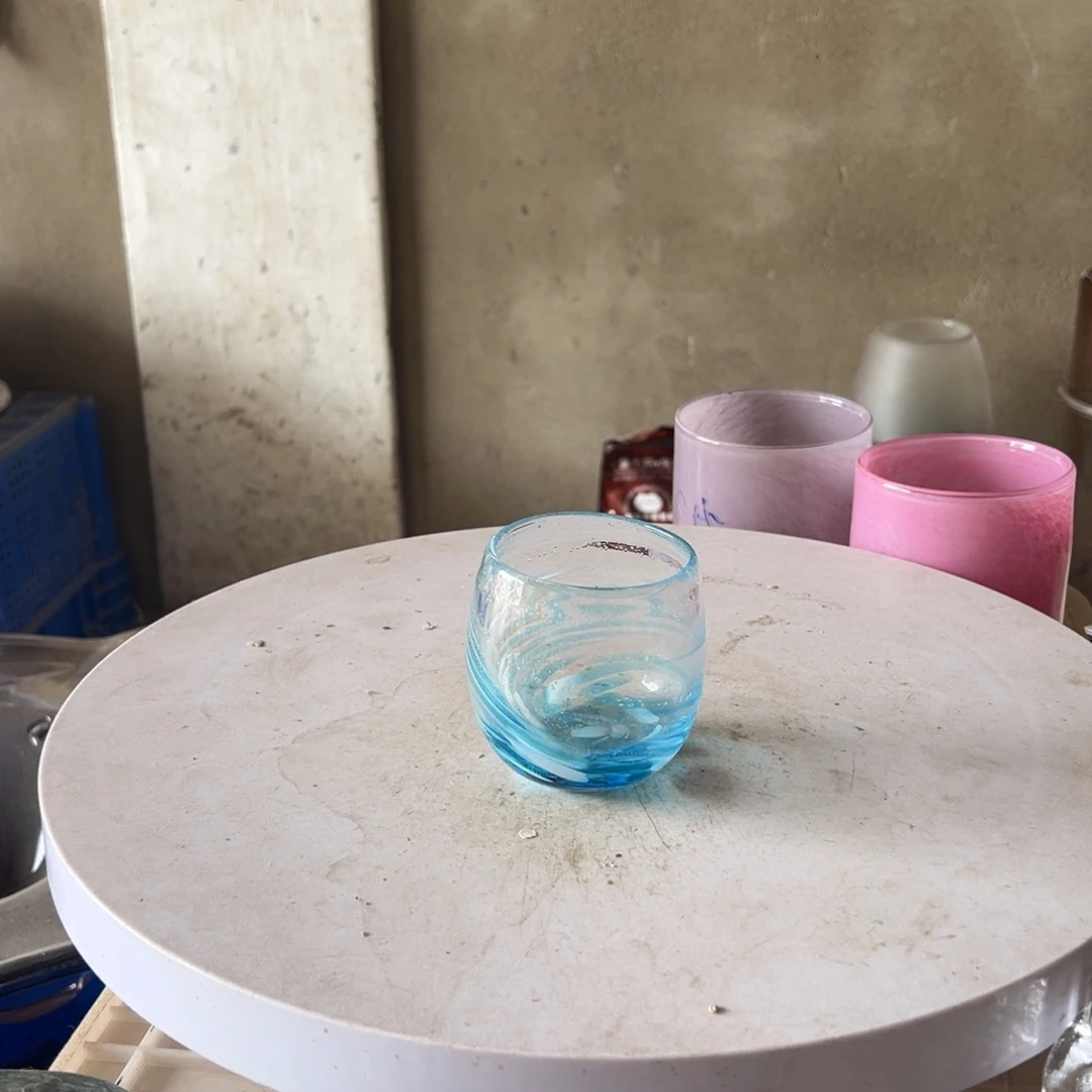 弘扬琉璃花器微瑕高度8