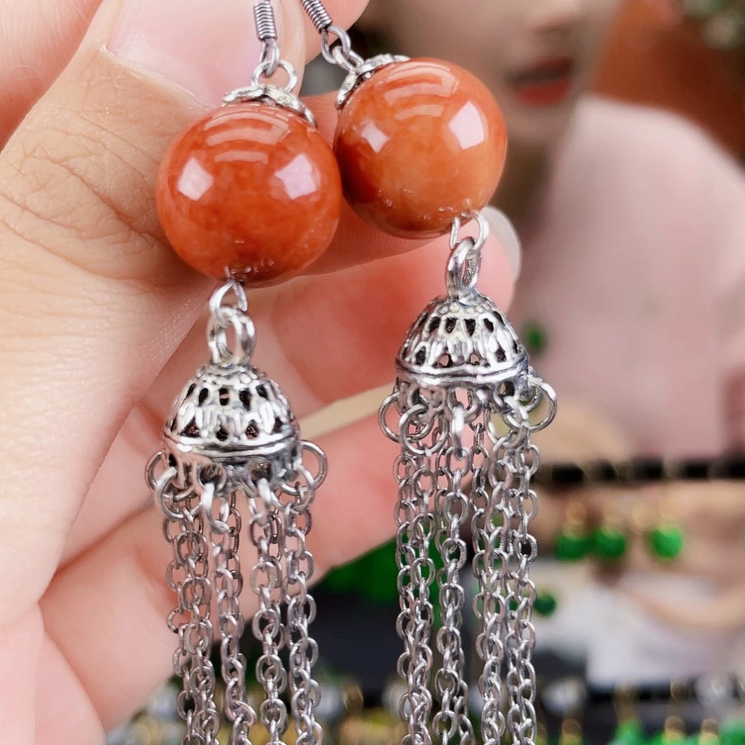 翡翠未镶嵌耳饰饰品