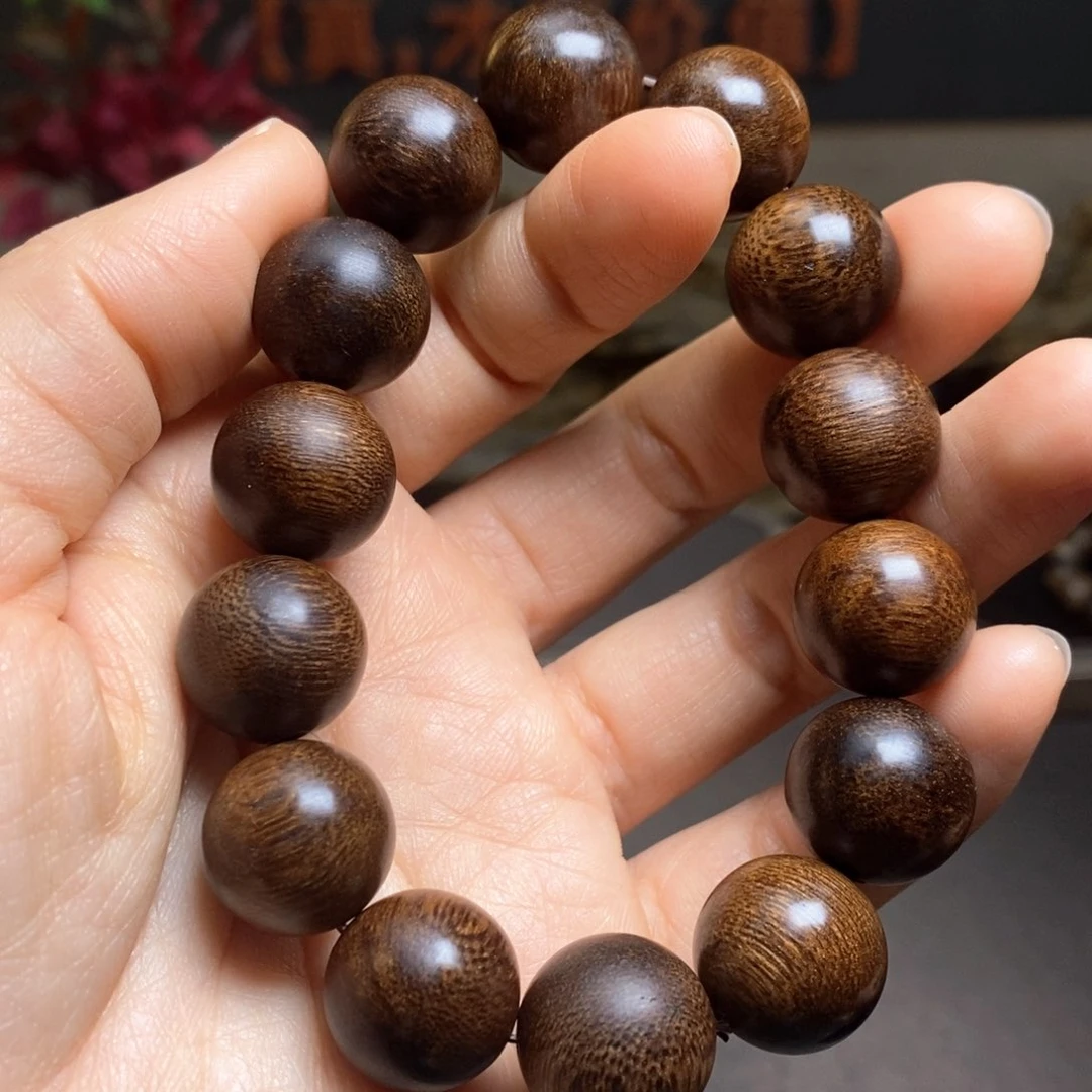沉香手串越南富森红土糖结玉化1.6