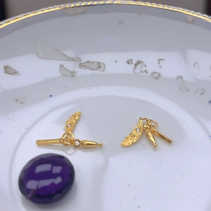 银S925镶嵌颈饰紫晶紫晶925镶嵌110