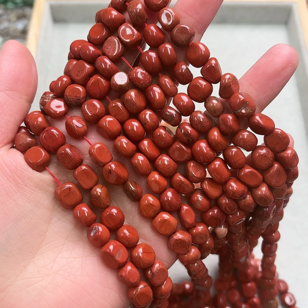 玛瑙/玉髓未镶嵌珠宝半成品8-10红石随行一条