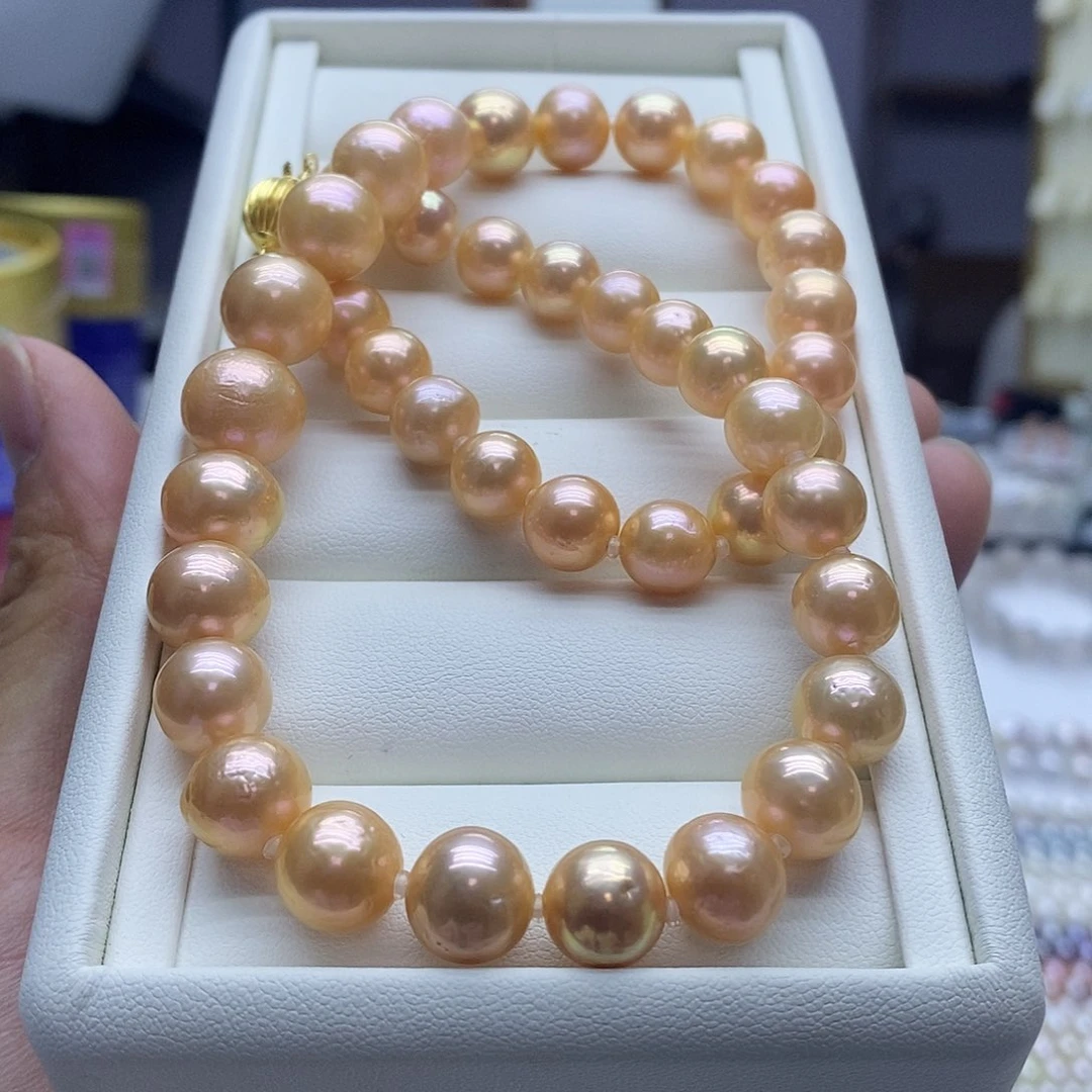 项链银S925镶嵌淡水珍珠