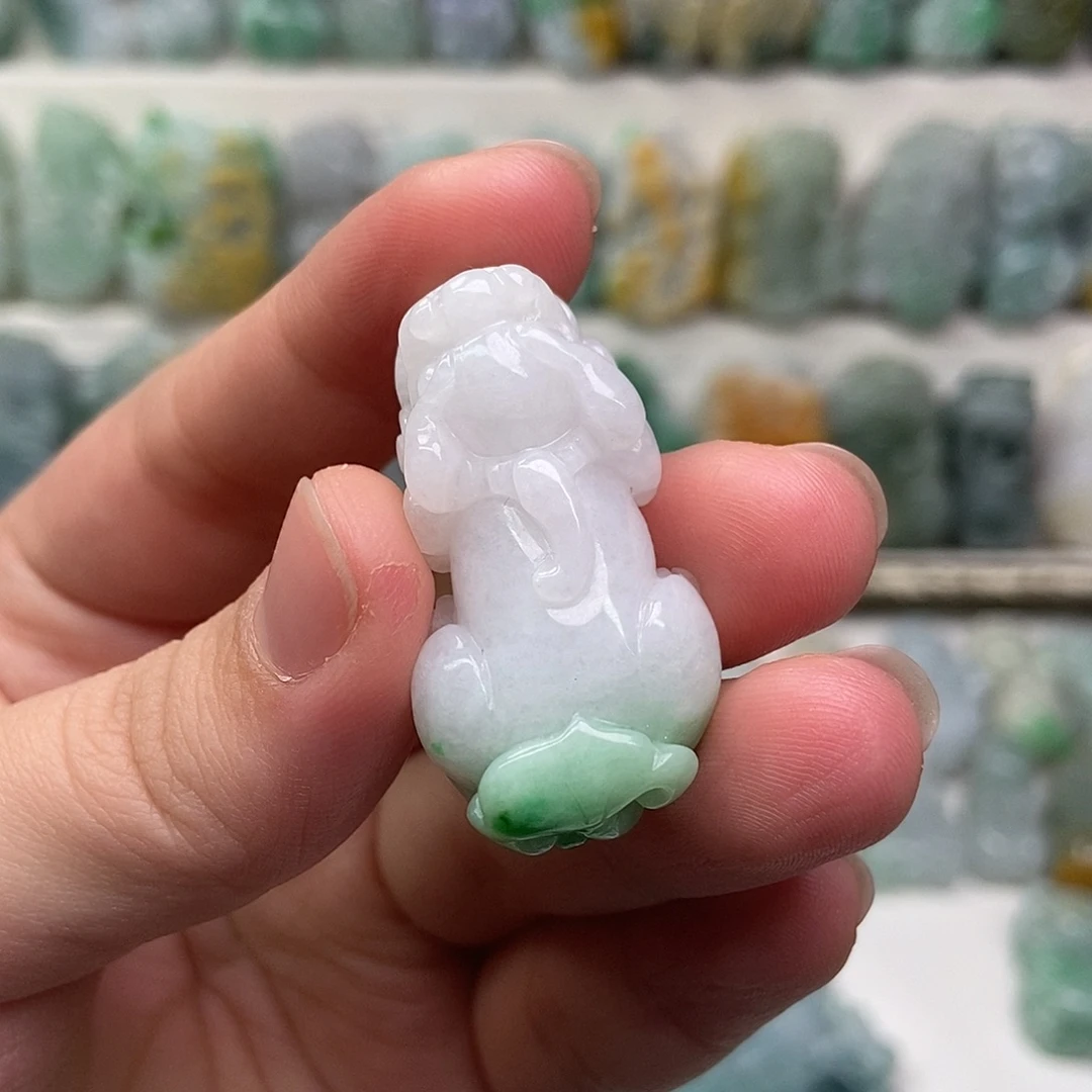 翡翠未镶嵌吊坠(赠链)