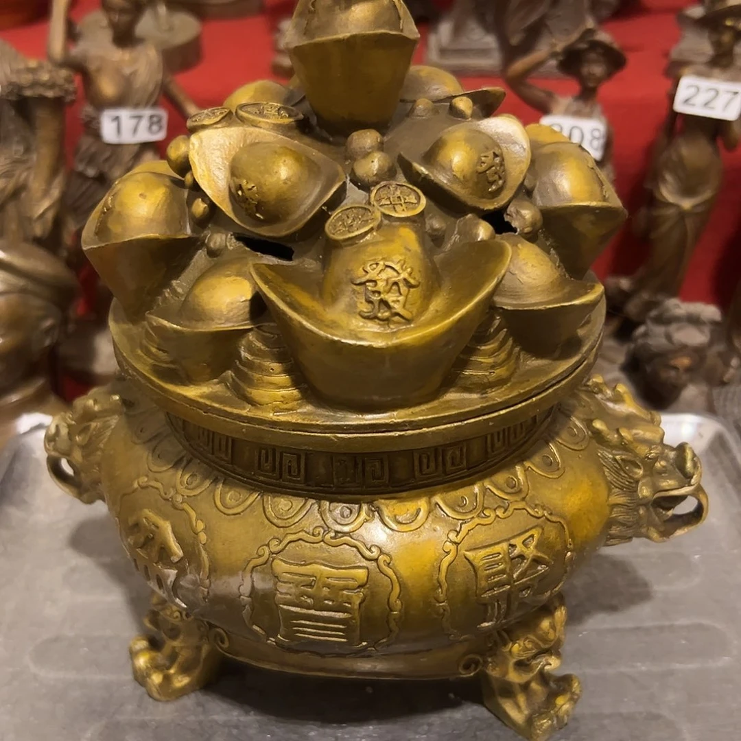 今***天黄铜摆件，文房摆件工艺品