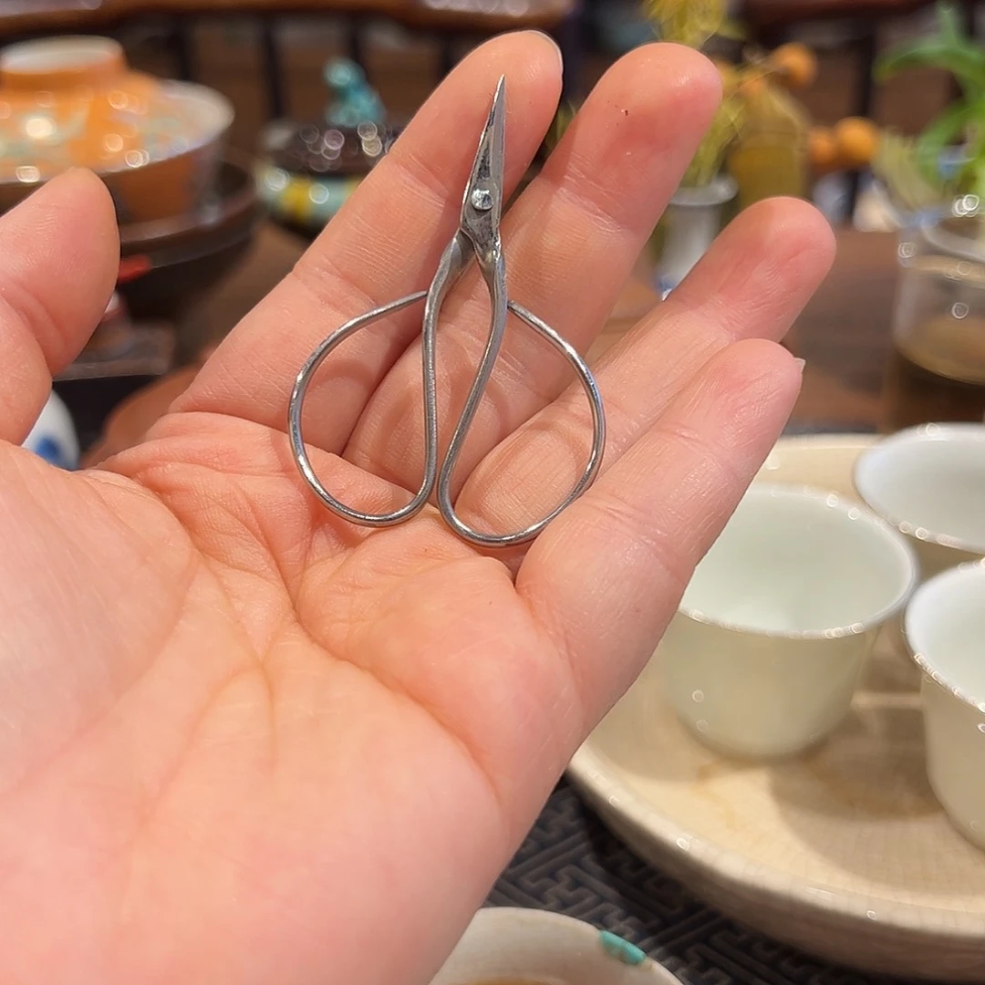 早期全手工制作白钢茶剪