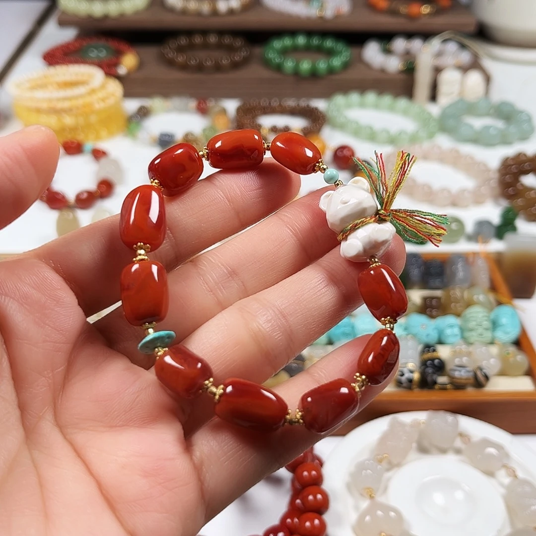 南红玛瑙未镶嵌手链南红手串