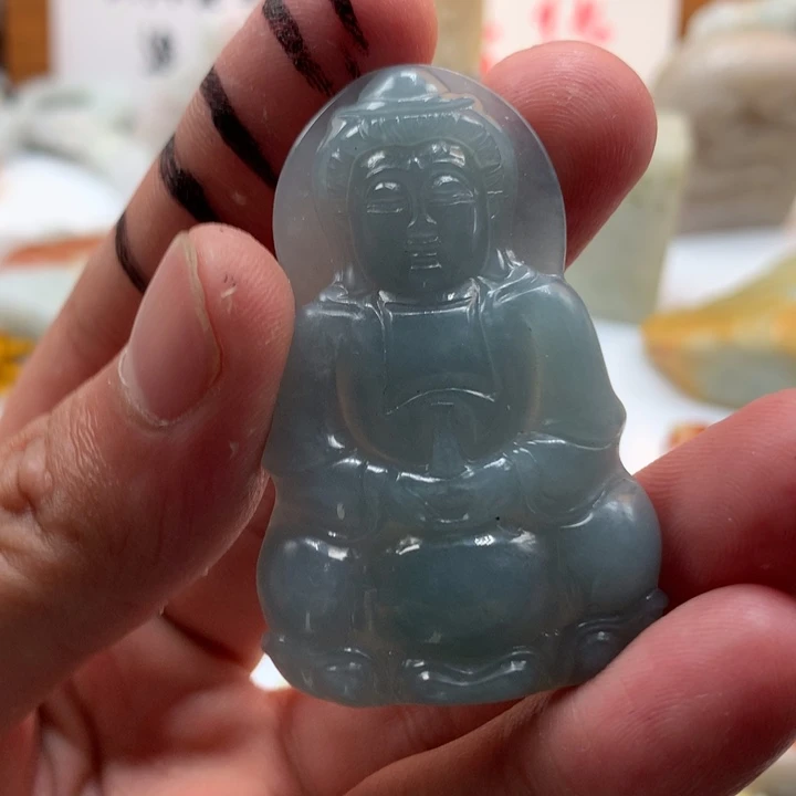 翡翠未镶嵌颈饰保真天然a货翡翠