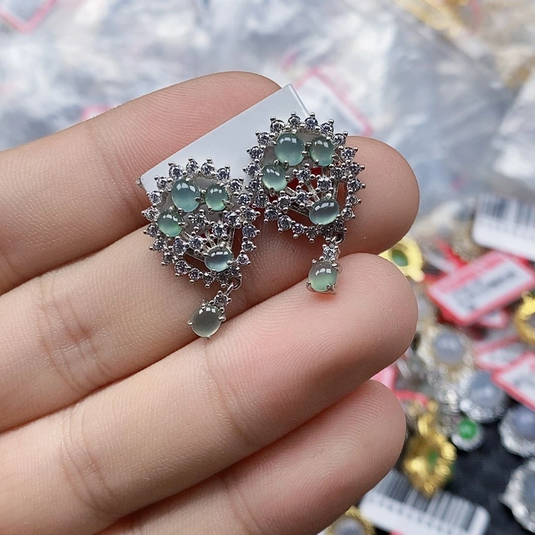 翡翠银S925镶嵌戒指