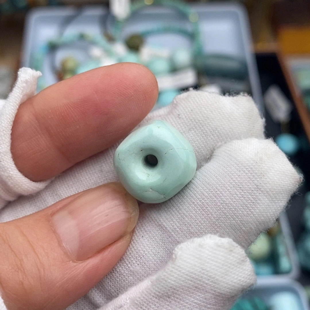 未镶嵌绿松石卡14四方珠