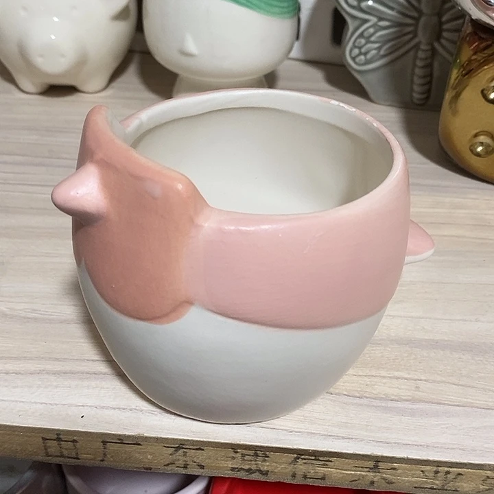 陶盆有孔 瑕疵针孔漏釉介意勿拍外高 8.8外口8.5