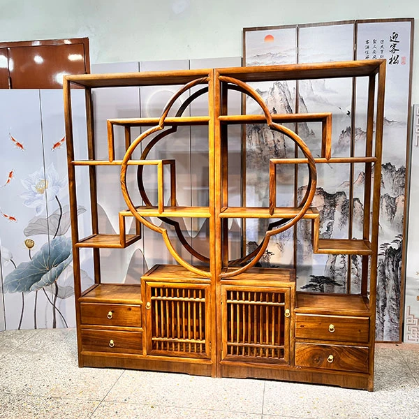 南美胡桃木浩然博古架