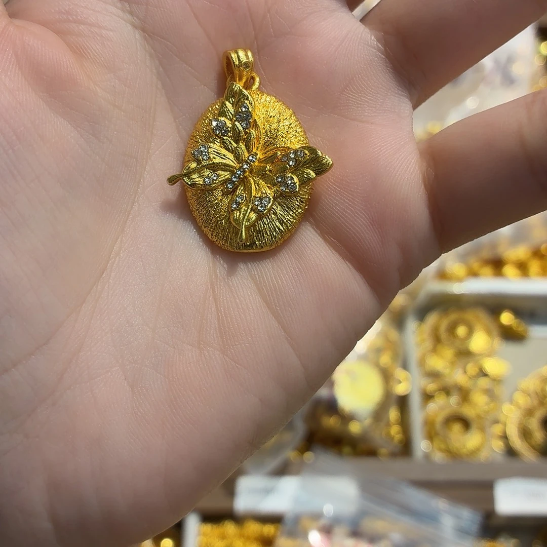 铜合金9125强保色发 1 个壹笔壹吊坠