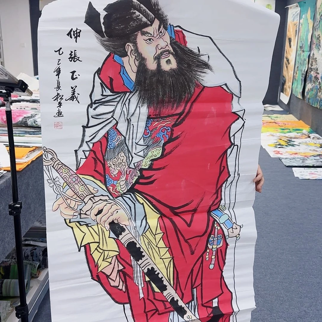 国画作品小姐姐放漏中