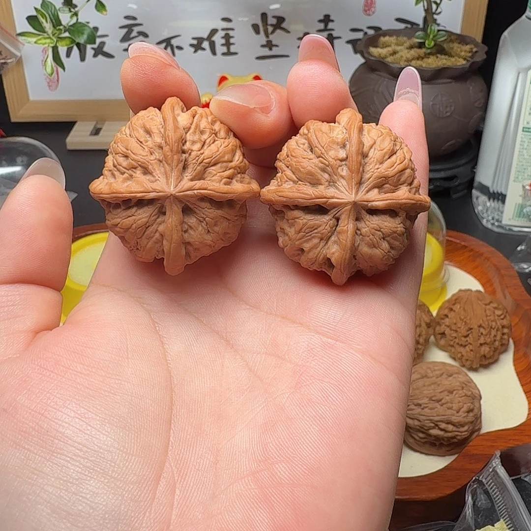 老***）文玩核桃把件全品雨花石40✖️38