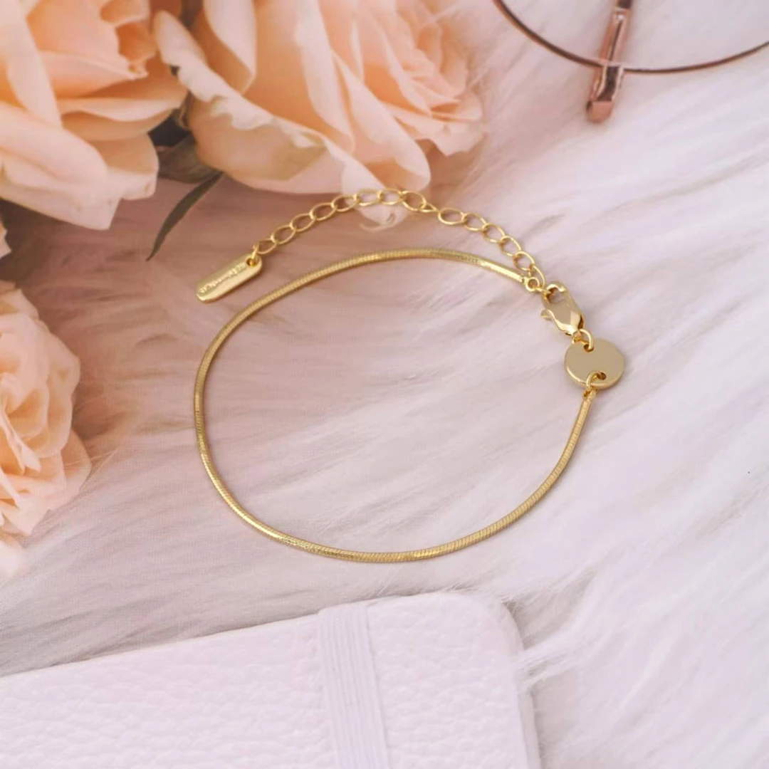 铜合金手链 《货号8886》8887通勤百搭叠戴蛇骨手链