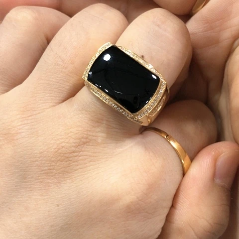 翡翠戒指18K金镶嵌缅甸天然A货翡翠