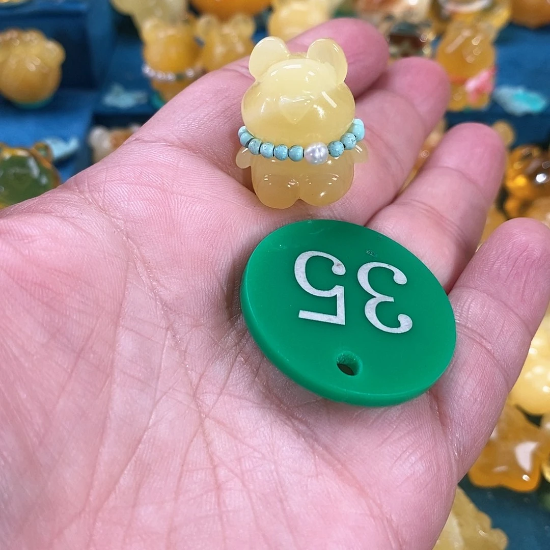 未镶嵌蜜蜡颈饰奶**丁裸石