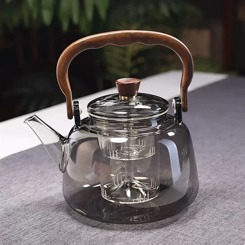 高硼硅玻璃将军4代壶蒸煮一体四代壶煮茶壶