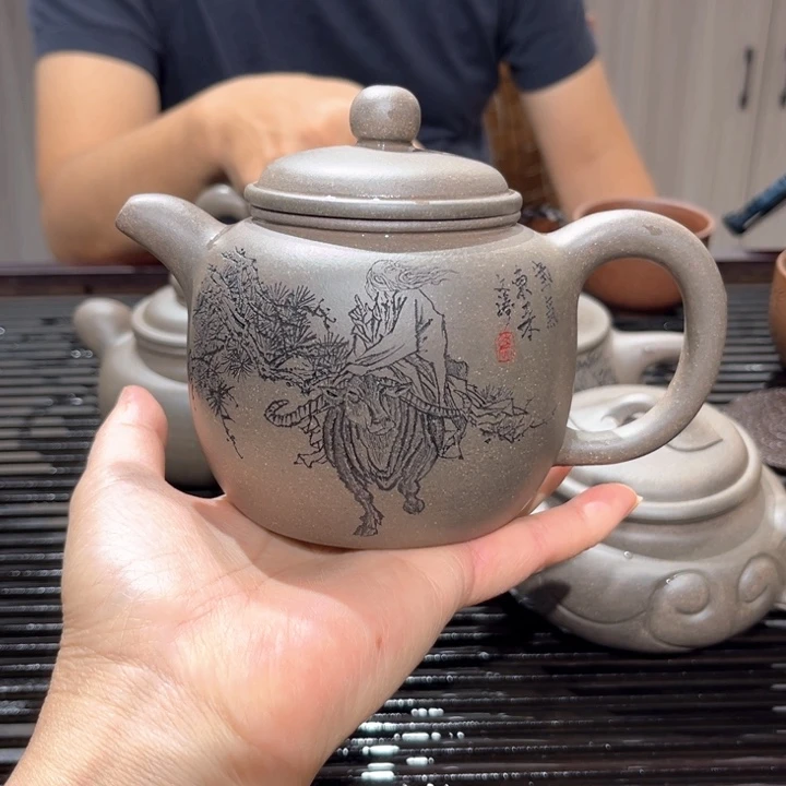 茶壶紫砂陋**翁鲍尊全手工制作370 cc