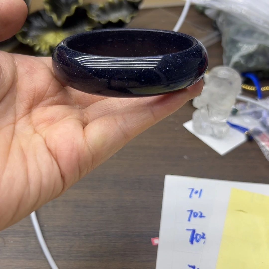 黑曜岩未镶嵌手镯60.9圈围685