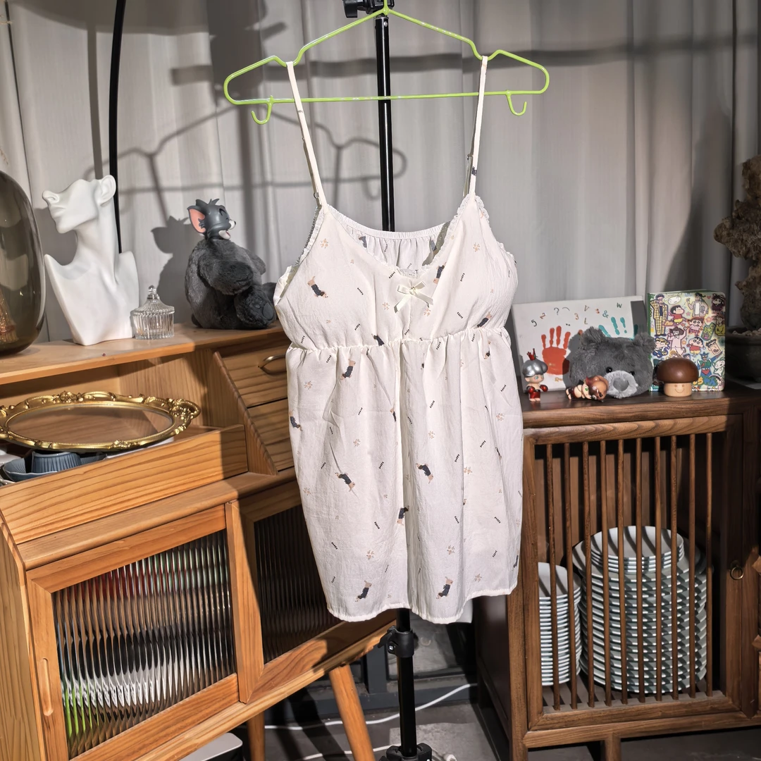 SY019女士卡通小狗四件套、家居服、美少女、薄款、时尚