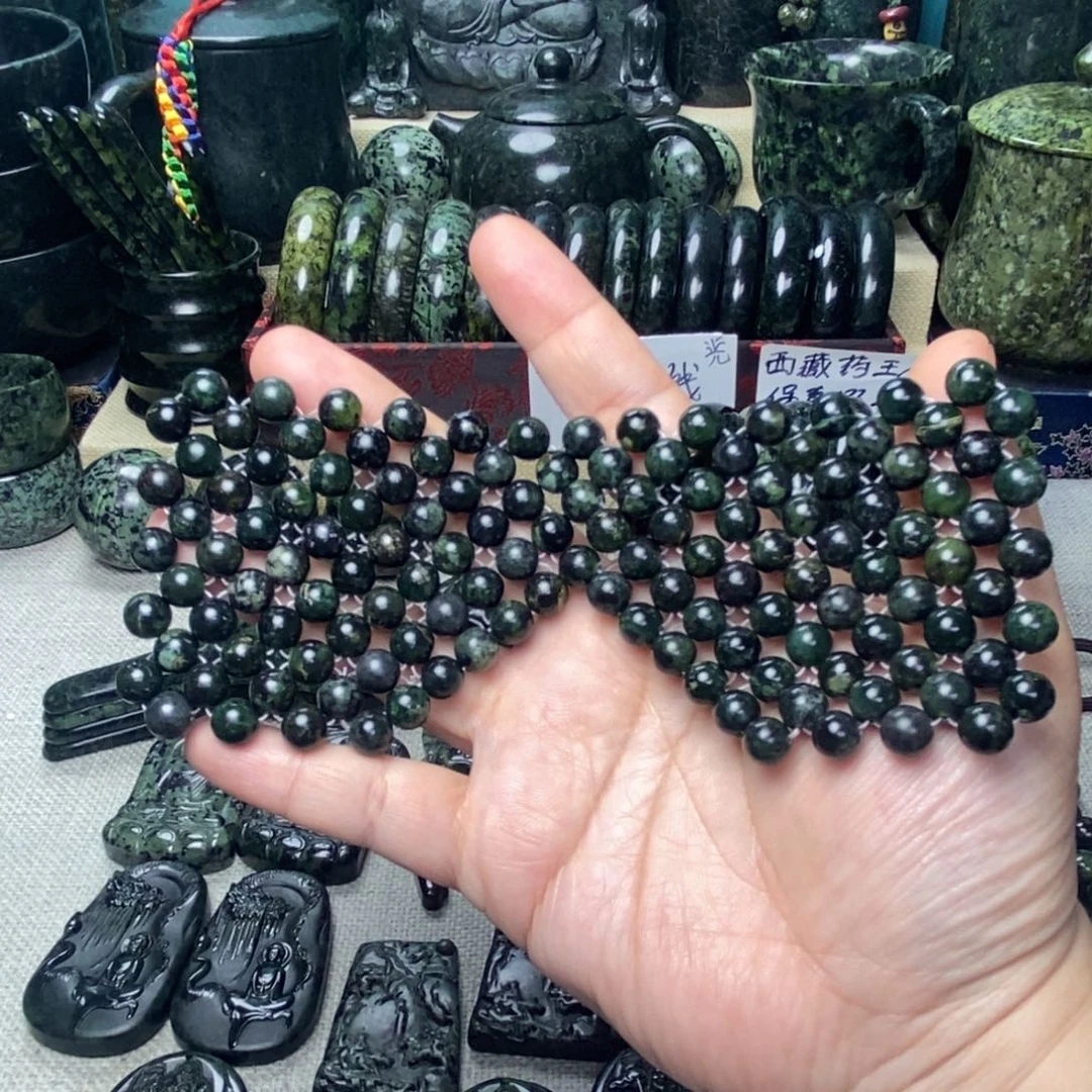 蛇纹石玉未镶嵌眼罩西藏药王石