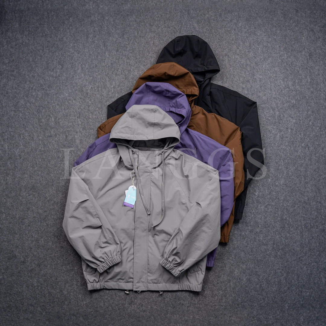 LANGGS&鸣谷 春秋时尚休闲冲锋衣运动连帽冲锋衣夹克-SY495