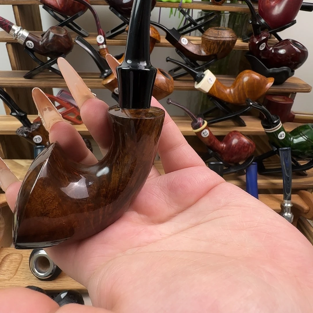 石楠木手工号角烟斗