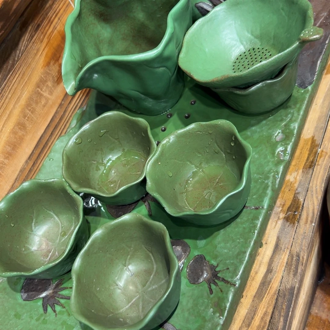 复古风格老陶泥系列茶盘茶具