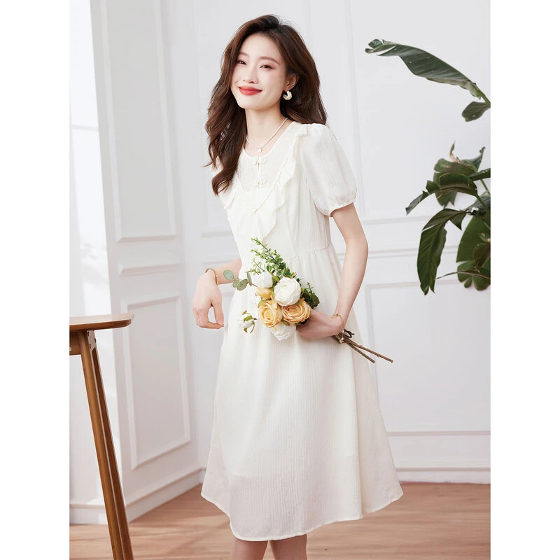 时尚气质短袖连衣裙SXL23169