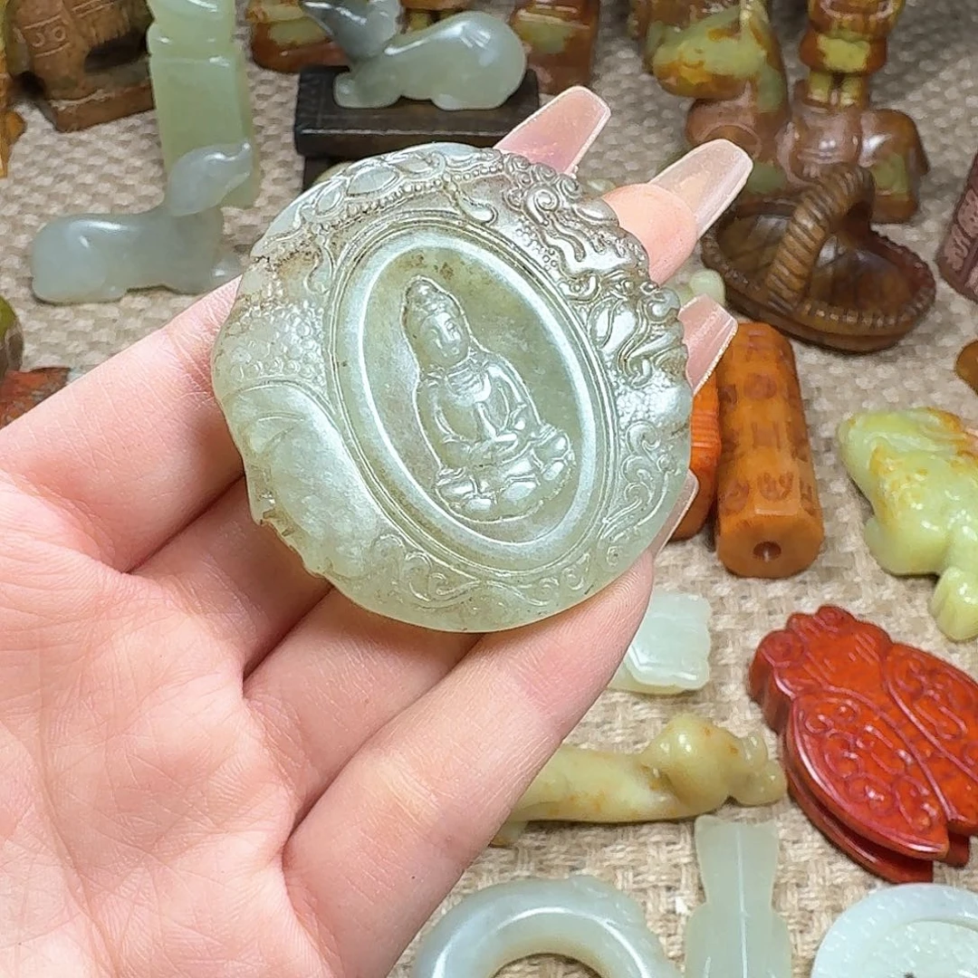 白玉菩提吊坠挂件