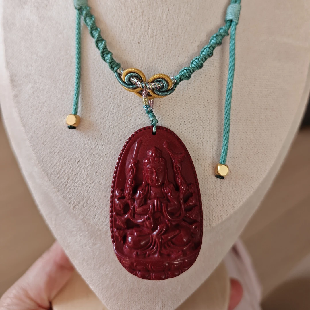 非金属树脂吊坠 紫金砂吊坠，属鼠守护神菩萨，千手观音