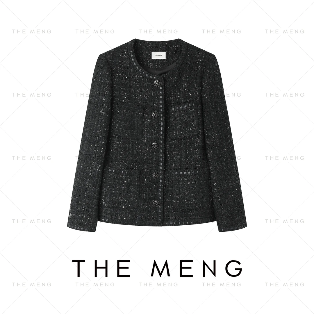 THE MENG【扶光】优雅小香风极简通勤粗花呢外套#M251A0018